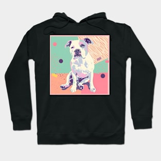 70s American Staffordshire Terrier Vibes: Pastel Pup Parade Hoodie